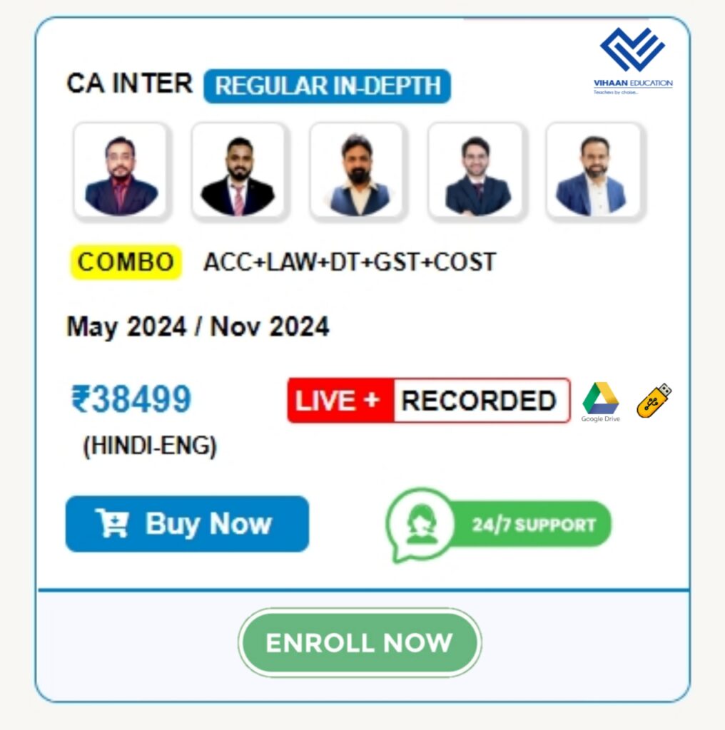 Ca Inter Combo Adv Acc Law Dt Gst Cost Icai New Pattern Regular