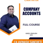 CMA Inter Company Accounts Full Course By CA Avinash Sancheti