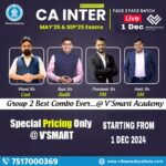 CA Inter | Group 2 Combo |Cost, Audit, FM, SM | Regular Batch | Vinod Reddy, Ravi Taori, Prashant Sarda and Amit Tated | May/Sep 2025