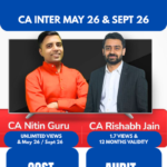 COST & AUDIT LECTURES BY CA NITIN GURU & CA RISHABH JAIN For MAY 26 & SEPT 26