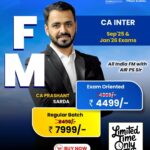 CA Inter | Financial Management | Regular / Exam-Oriented Batch | CA Prashant Sarda | May 26, Sep 26 & Jan 27 Exams
