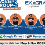 CA Inter Group 2 New Syllabus Combo Batch By CA CS Anshul Agrawal, CA Abhishek Bansal, Darshan Jain, Jatin Dembla - Ekagrata