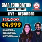 CMA FOUNDATION Dec 2025 Regular Course (LIVE + RECORDED)