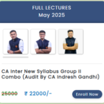 CA Inter New Syllabus Group II Combo (Audit By CA Indresh Gandhi) - May-2025
