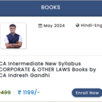 CA INTERMEDIATE NEW SYLLABUS CORPORATE & OTHER LAWS BOOKS BY CA INDRESH GANDHI