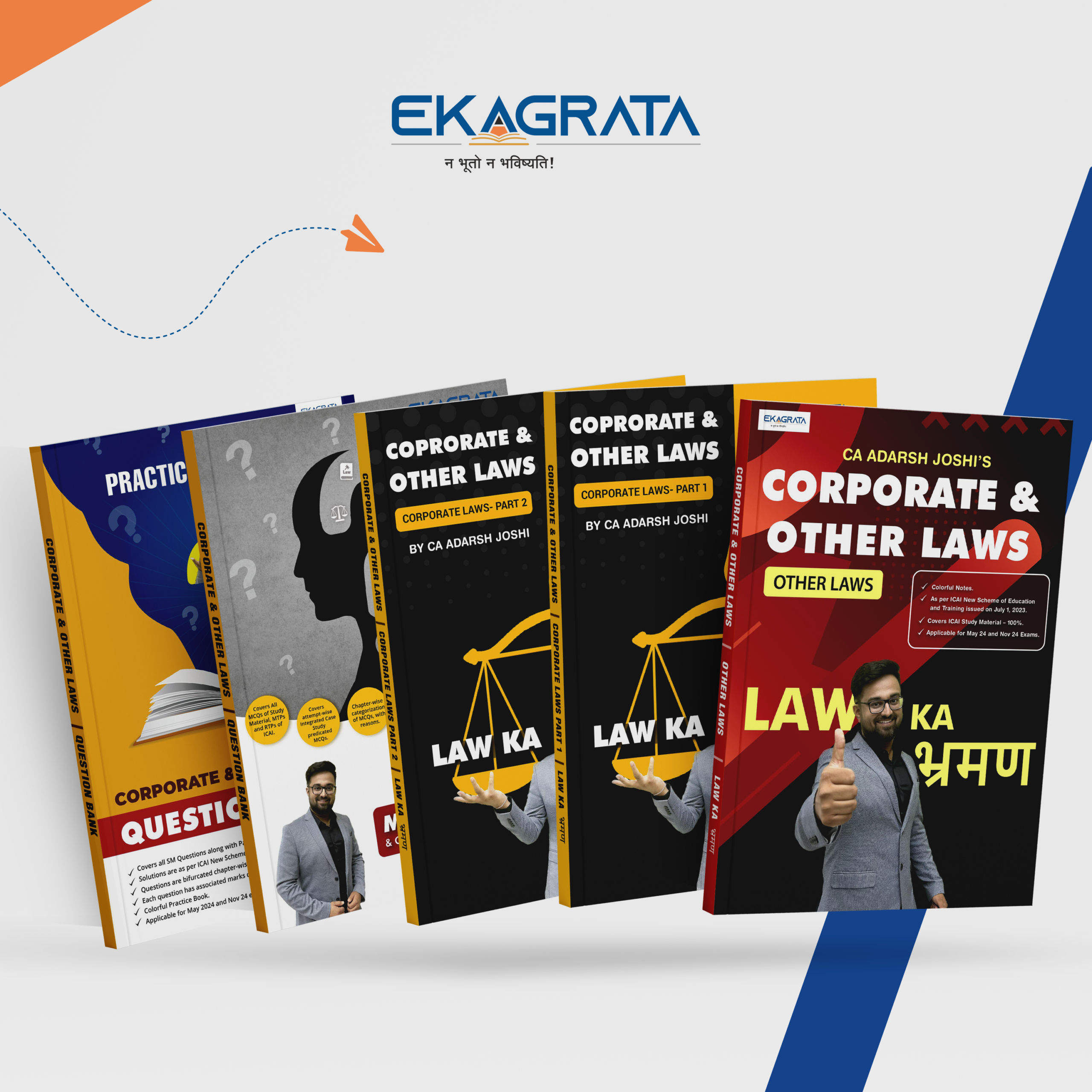24 CA Inter Corporate and Other Law Books By CA Adarsh Joshi - Ekagrata CA - Image 1