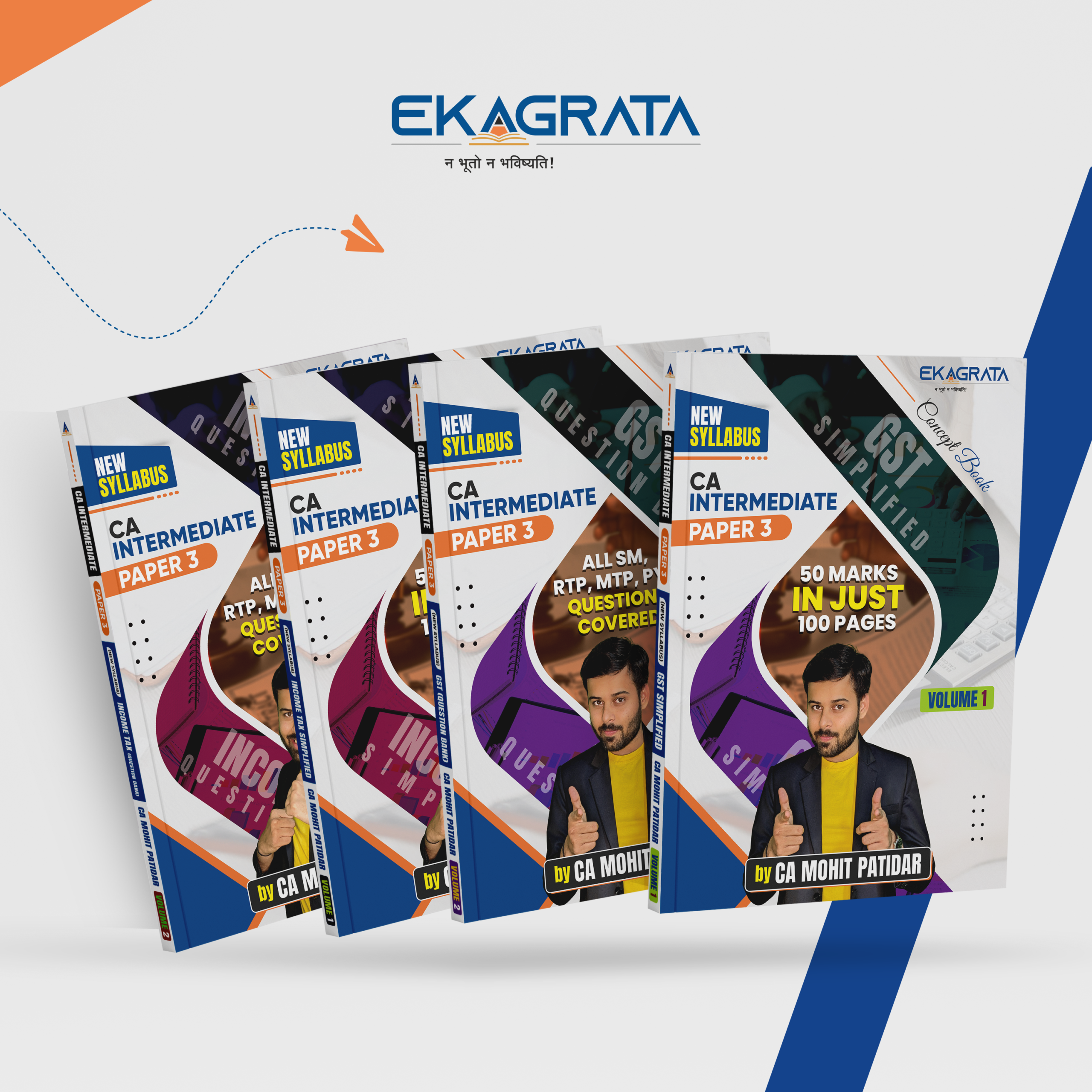 27 CA Inter Taxation Books By CA Mohit Patidar - Ekagrata CA - Image 1