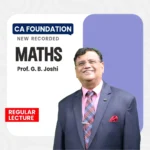CA Foundation Math Regular By Prof G B Joshi - May 26 / Sep 26