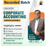 CMA Inter Corporate Accounting For June 26 / Dec 26