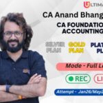 CA Foundation New Syllabus Accounting Full Lectures by CA Anandh Bhangariya For May 26 / Sep 26