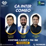 Costing by CA Aman Agarwal, FM-SM by CA Aaditya Jain and Audit by CA Kapil Goyal
