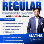 CA Foundation | Quantitative Aptitude, Math, LR & Stat | Regular In Depth | Recorded Batch with Live Guidance | Aman Sir | May / Sep 26