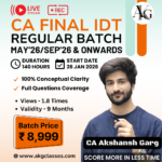 IDT Regular Batch For May'26/Sep'26 & Onwards (Live+Recorded Batch)