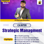 CA Inter Strategic Management Recorded Batch - Regular Batch For Jan & May 26