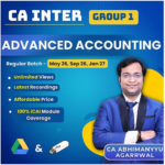 CA Inter Advanced Accounting (Group 1) By CA Abhimanyyu Agarrwal For May26 / Sep26 & Onward