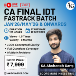 IDT Fastrack Batch For Jan'26/May'26 & Onwards (Live+Recorded Batch)
