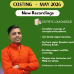 CA Inter Costing Batch for MAY / SEPT 2026 - Downloadable Classes