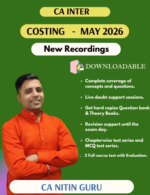 CA Inter Costing Batch for MAY / SEPT 2026 - Downloadable Classes