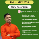 CA Inter FM Batch for MAY / SEPT 2026 - Downloadable Classes