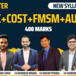 CA Inter 4 Subjects Combo (400 marks) - Tax + Cost + FMSM + Audit