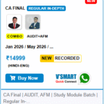 CA Final | AUDIT, AFM | Study Module Batch | Regular In-Depth | CA Ravi Taori, CA Pavan Karrmele For Jan / May & Sep 26