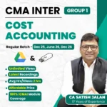 CMA Inter Cost Accounting (Group 1) By CA Satish Jalan - Dec 25 / June 26