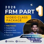 FRM Part I Video Classes May Aug Nov 2026 - Shashank Wandhe
