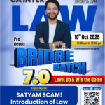 New CA Inter Law | Regular Batch / ExamOriented | 11th Nov | By CA Shubham Singhal | May26, Sep26 & Jan27 Exams