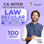 CA Inter- Corporate & Other Laws Regular Exam Oriented Batch (Paper 2) English – May’25, Sep’25 and Jan’26 - CA Shubham Singhal