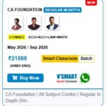 CA Foundation | All Subject Combo | Regular In Depth |Smartclass Room Online Download Recorded Batch | May/Sep 2026