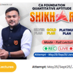 CA Foundation New Syllabus Quantitative Aptitude Full Lectures For May26 / Sep 26 & Jan27