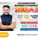 CA Foundation New Syllabus Business Economics Full Lectures For May26 / Sept26 & Jan27