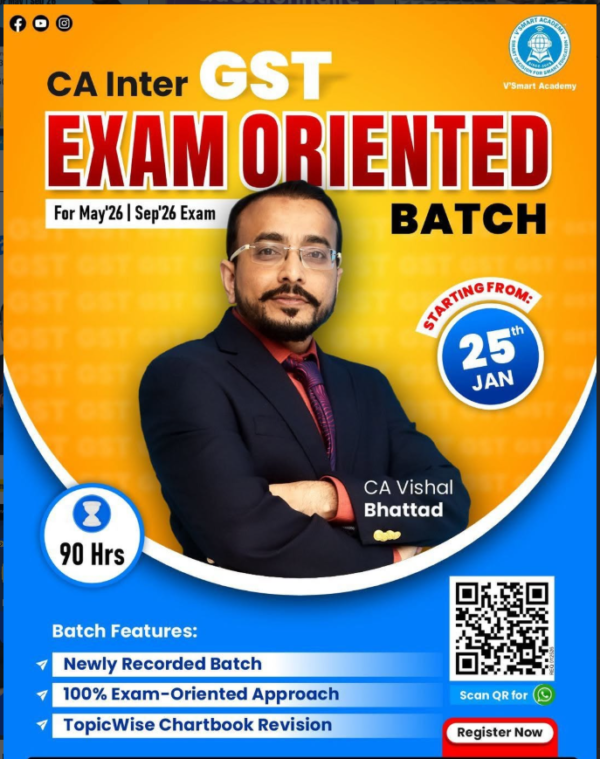 CA Inter GST | Exam Oriented EO | Newly Recorded Batch | By CA Vishal ...