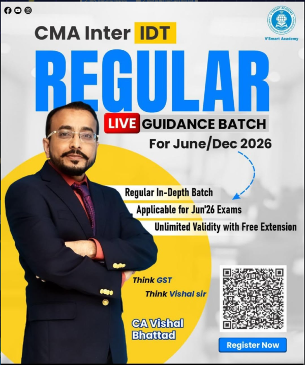 CMA Inter GST Regular by CA Vishal Bhattad For Dec 25 / June 26