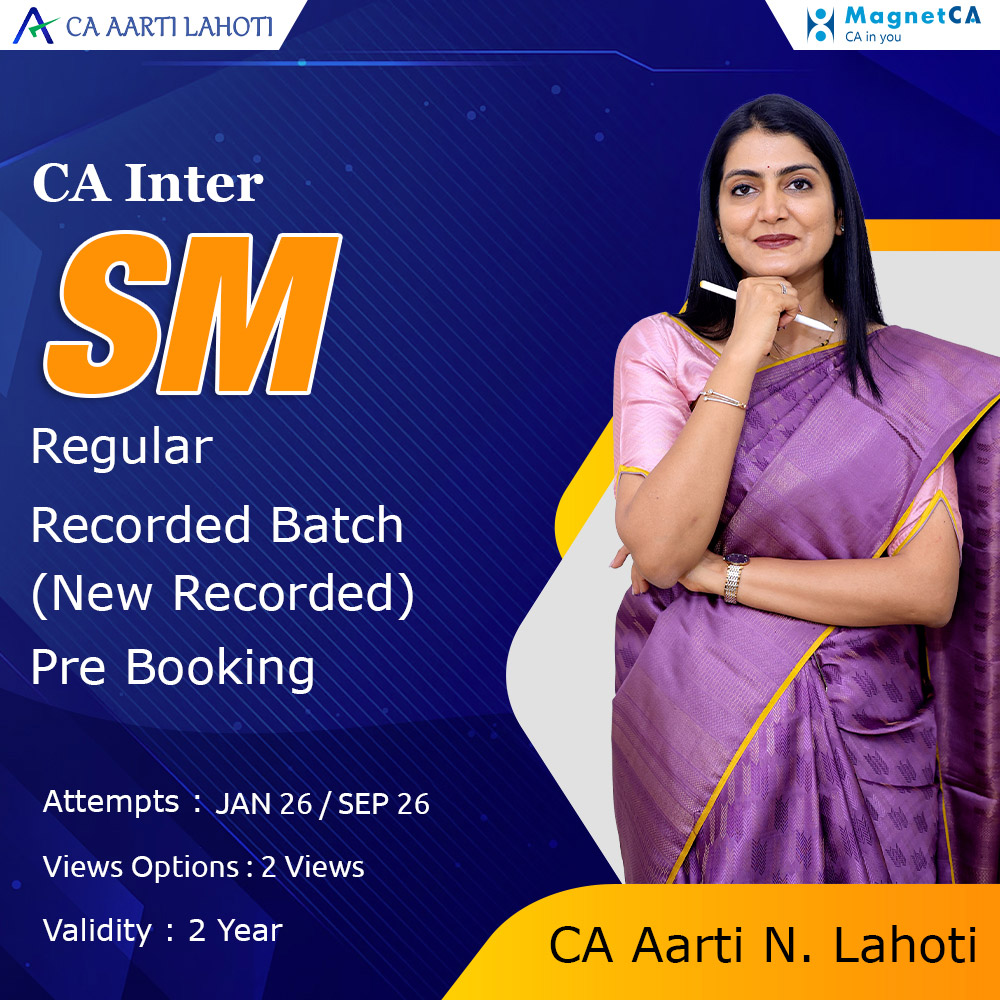 CA Inter Strategic Management SM Regular Batch By CA Aarti Lahoti FOR