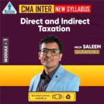 Direct Taxtion 50% + GST 50% (CMA INTER New Syllabus) For June 26 & Dec 26