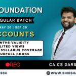 CA Foundation – Accounts by CA CS Darshan Jain Sir